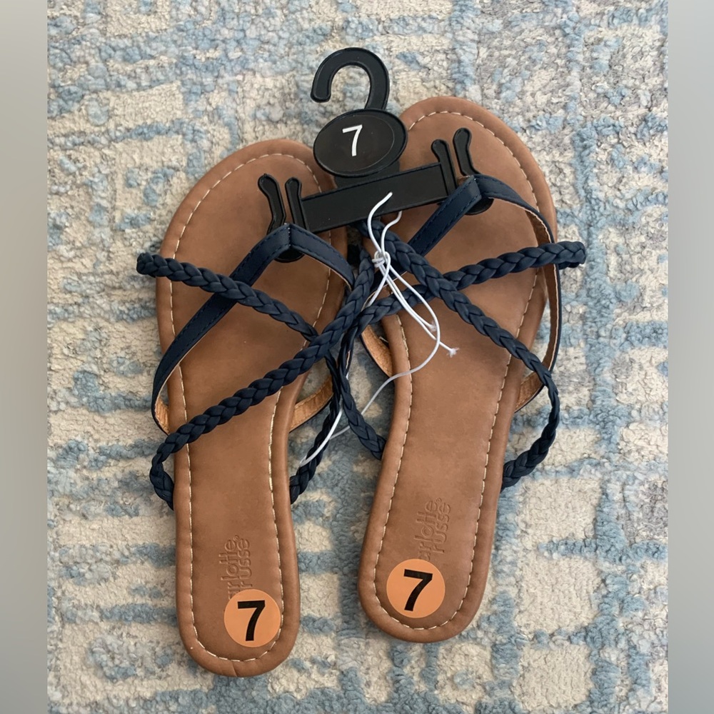 Charlotte Russe Sandals (Blue) Size 7